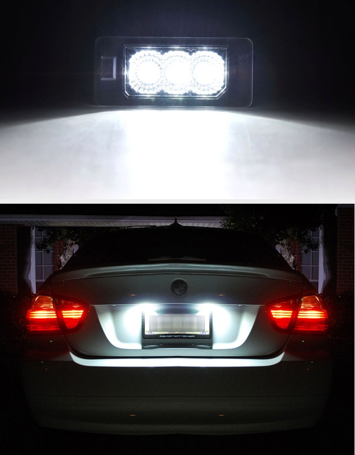 BMW Serie 3 E90 E91 2005-2012 Plafoniere Led Luci Targa Canbus