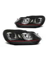 VW Golf 6 2008-2012 Fari Anteriori Luci Diurne U-LED GTI Look