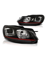 VW Golf 6 2008-2012 Fari Anteriori Luci Diurne U-LED GTI Look