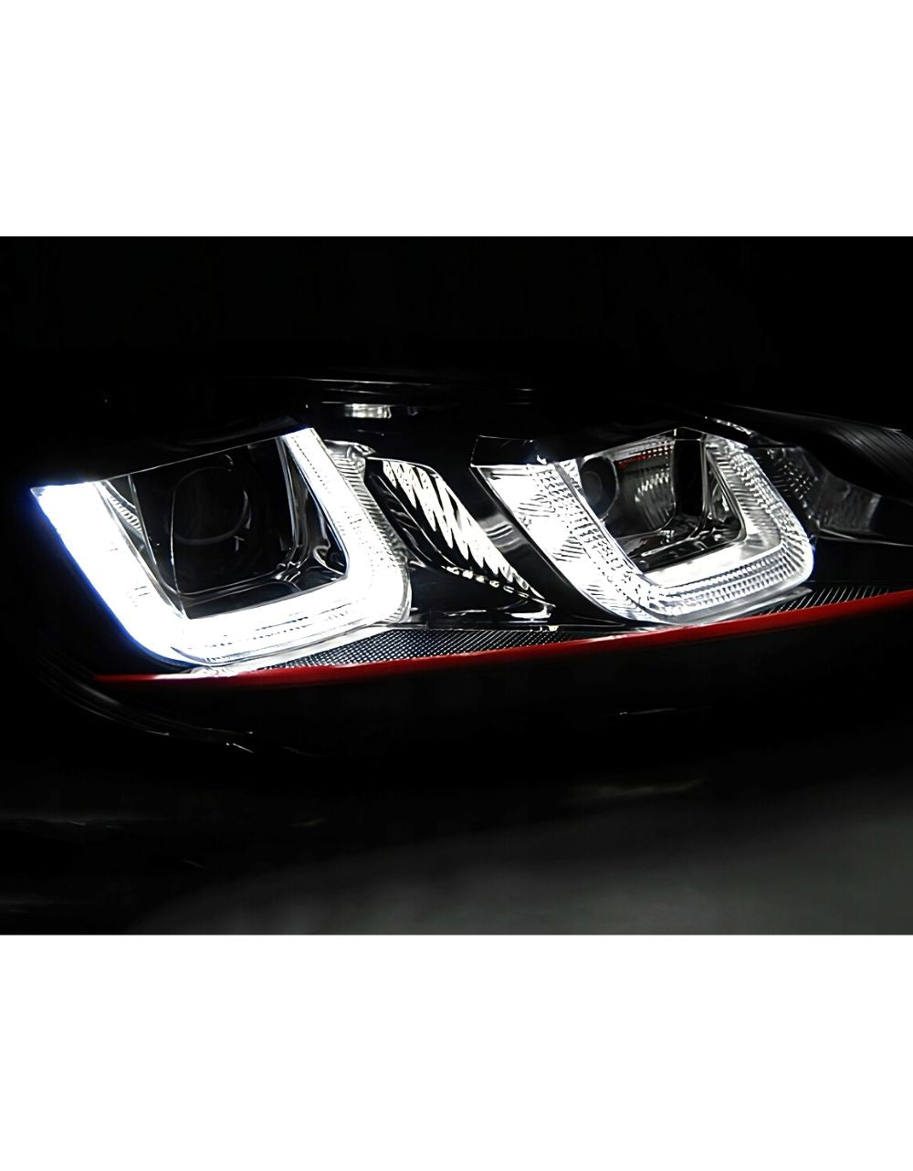 VW Golf 6 2008-2012 Fari Anteriori Luci Diurne U-LED GTI Look