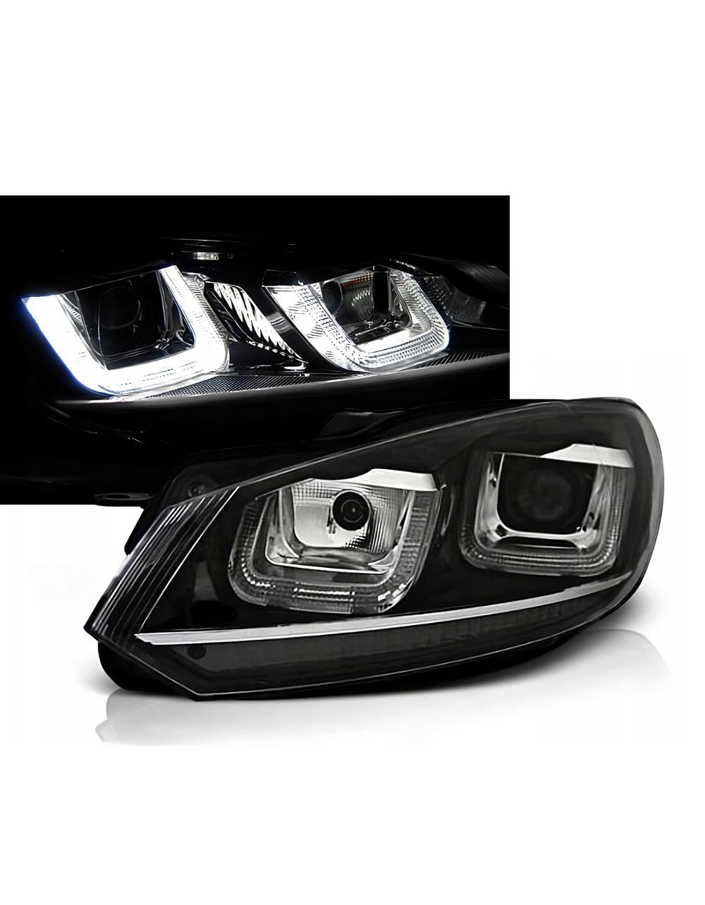 VW Golf 6 2008-2012 Fari Anteriori Luci Diurne LED R-Line Look