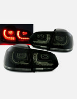 VW Golf 6 2008-2012 Fanali Posteriori LED Nero Fumo GTI Look