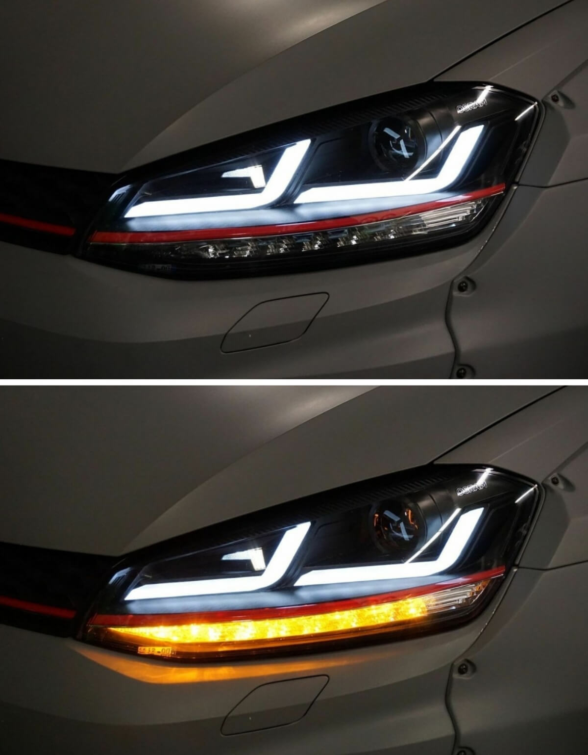 VW Golf 7 2012-2017 Fari Anteriori Full Led GTI OSRAM Sostituzione Fari Xenon Originali