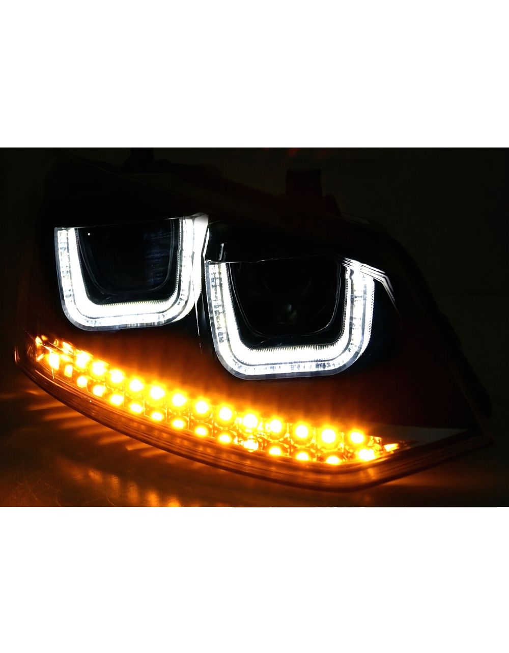 VW Polo 6R 6C 2009-2017 Fari Anteriori Fanali con Luci Diurne LED R-Line